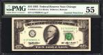 Fr. 2030-G. 1993 $10 Federal Reserve Note. Chicago. PMG About Uncirculated 55. Double Print Error.