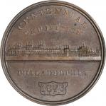 1876 U.S. Centennial Exposition. Exposition Building Dollar--Main Building. Copper. 43 mm. HK-81. Ra