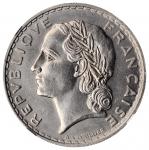 FRANCE. 5 Francs, 1933. Paris Mint. NGC MS-66.