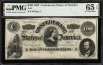T-49. Confederate Currency. 1862 $100. PMG Gem Uncirculated 65 EPQ.