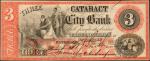 Paterson, New Jersey. Cataract City Bank. November 18, 1856. $3. Choice Uncirculated.