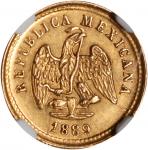 MEXICO. Peso, 1889-CnM. NGC MS-62.