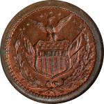 Undated (1861-1865) Eagle on Shield / NO COMPROMISE WITH TRAITORS. Fuld-166/432 a. Rarity-8. Copper.