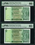 The Chartered Bank, a consecutive group of 7x $10, 1.1.1981, serial numbers CK762111-117, also HSBC 