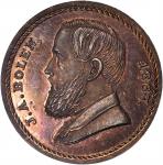 1867 J.A. Bolen / Libertas Americana store card. Copper. 25mm. Musante JAB-30. MS-65RB (NGC).