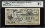 BOLIVIA. Banco Francisco Argandona. 5 Bolivianos, 1898. P-S148. PMG Very Fine 20.