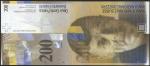 Schweizerische Nationalbank, a selection of the 1995-2005 series comprising 10 francs (2), 20, 50, 1