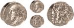 古波斯帕提亚（古安息）银币一枚，直径17.97毫米，厚2.08毫米公元前123-前88年，安息国王米特拉达特斯二世发行，正面图案为米特拉达特斯二世（Mithradates II）头像，背面图案为安息弓