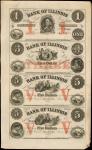 New Haven, Illinois. Bank of Illinois. Jan. 4, 1864. Uncut Sheet $1-$3-$5-$5. About Uncirculated.