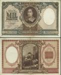 El Banco de Espana, 1000 pesetas, Madrid, 9 January 1940, prefix A, brown and pale pink-orange, Muri