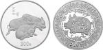 2007年1公斤丁亥猪年生肖精制银币，原盒装、附原证书NO.0161、NGC PF69 UC。面值300元，直径100mm，成色99.9%。发行量3800枚。