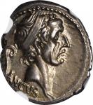 ROMAN REPUBLIC. L. Marcius Philippus. AR Denarius (3.87 gms), Rome Mint, ca. 57/6 B.C. NGC AU, Strik