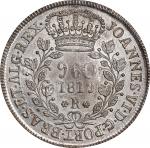 1819-R年巴西960 雷斯。里约热内卢铸币厂。BRAZIL. 960 Reis, 1819-R. Rio de Janeiro Mint. Joao VI. NGC MS-63.