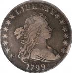 1799 Draped Bust Silver Dollar. BB-157, B-5. Rarity-2. VF-20 (PCGS).