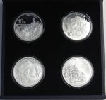 Set: 4 X 10 Yuan silver (1 oz) 2013. UNESCO World Cultural Heritagein China. Mountain scenery Huang 