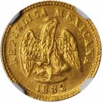 MEXICO. Peso, 1882-CnD. NGC MS-62