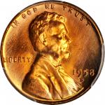 1958-D Lincoln Cent. MS-67 RD (PCGS).