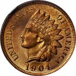 1904 Indian Cent. MS-65 RB (NGC).