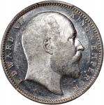 1903-B英属印度卢比银币，有压铸，无点版，PCGS MS62，#43020811