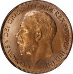 GREAT BRITAIN. Penny, 1927. George V. NGC MS-66 Red.