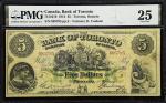 CANADA. Bank of Toronto. 5 Dollars, 1912. CH# 715-22-10. PMG Very Fine 25.