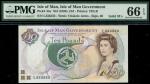 Isle of Man Government, £10, ND (2001), serial number L 333333, brown and green, Queen Elizabeth II 