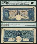 Commonwealth of Australia, specimen ｣5, D (1941), serial number R/34 081017, blue and pink and green