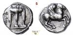 BRUTTIUM - Croton - (460-440 a.C.)  Triobolo D/ Tripode delfico  R/ Pegaso in volo   Attianese 72   
