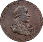 1795 Washington Grate Halfpenny. Musante GW-49, Baker-29, W-10990. Large Buttons. Copper. Lettered E