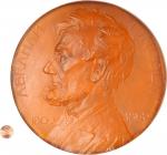 1909 Lincoln Birth Centennial Medal Obverse Resinous Cast. Clear Amber Resin. 202 mm (7-7/8 inches).