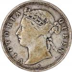 1883年香港维多利亚贰毫，约VF品相，建议预览. Hong Kong, silver 20 cents, 1883, very fine or so, viewing recommended.