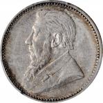 SOUTH AFRICA. 6 Pence, 1894. Pretoria Mint. PCGS AU-50 Gold Shield.