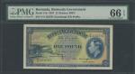 Bermuda Government, £1, 12th May 1937, serial number V/4 152791, blue and green, George VI at right,