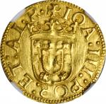 PORTUGAL. Cruzado Calvario, ND (After 26 November 1538). Lisbon Mint. Joao III. NGC MS-61.