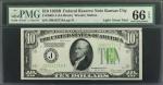 Fr. 2002-J. 1928B $10  Federal Reserve Note. Kansas City. PMG Gem Uncirculated 66 EPQ.