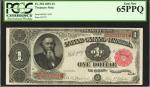 Fr. 352. 1891 $1 Treasury Note. PCGS Gem New 65 PPQ.
