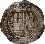 MEXICO. Cob 8 Reales, ND (ca. 1572-89)-Mo O. Mexico City Mint, Assayer O. Philip II. NGC AU-55.