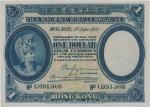 Hong Kong; 1926-1935, "Hong Kong & Shanghai Banking Corpoation", 1935, $1, P.#172c, sn. G 991968, he