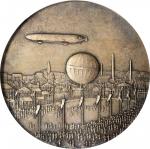 GERMANY. Zeppelin Visits Nuremberg Silver Medal, 1909. PCGS MATTE SPECIMEN-64 Gold Shield.