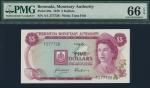 x Bermuda Monetary Authority, $5, 1 April 1978, A/1 277726, $20, 20 February 1989, B/1 999989, $5 ma