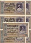 Central Bank of the Ukraine, German Occupation, 500 karbowanez (6), Kiev, 10 March 1942, red serial 