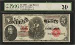 Fr. 89. 1907 $5 Legal Tender Note. PMG Very Fine 30.