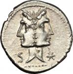 The Roman Republic, C. Fonteius.. AR Denarius, 114-113 BC. Cr. 290/1. B. 1. 3.59 g.  20 mm.  极美