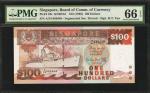 SINGAPORE. Board of Commissioners of Currency. 100 Dollars, ND (1995). P-23c. PMG Gem Uncirculated 6
