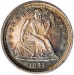 1841-O Liberty Seated Dime. Open Bud Reverse. MS-62 (PCGS). CAC.