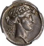 ROMAN REPUBLIC. Q. Pomponius Musa. AR Denarius (3.80 gms), Rome Mint, 56 B.C. NGC Ch EF, Strike: 5/5