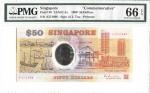 Singapore 1990, $50 (P30) S/no. A 212896, PMG 66EPQ
