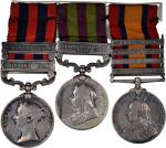 1854 India General Service medal with two clasps: HAZARA 1891 and SAMANA 1891. Silver, 36 mm. MY-117