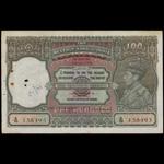 BURMA. Reserve Bank of India. 100 Rupees, ND (1945). P-29b.