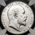 GREAT BRITAIN Edward VII エドワード7世(1901~10) 1/2Crown 1907  NGC-XF Details“Surface Hairlines“ 洗浄 VF